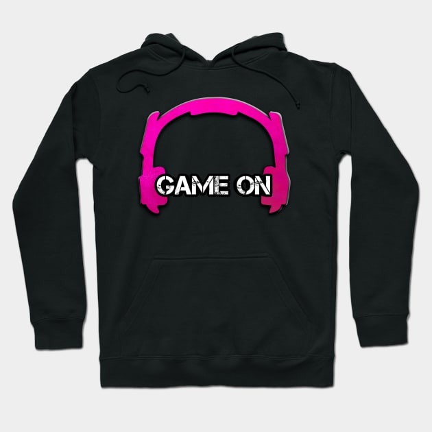 Headphones - Gamer - Graphic Gaming - Video Game Lover - Pink Hoodie by MaystarUniverse
